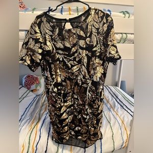 Sequin detailing cocktail dress